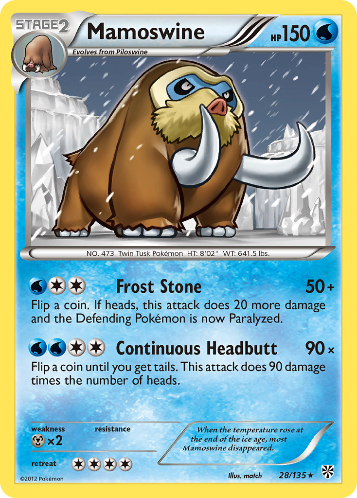 Plasma Storm Mamoswine #28/135
